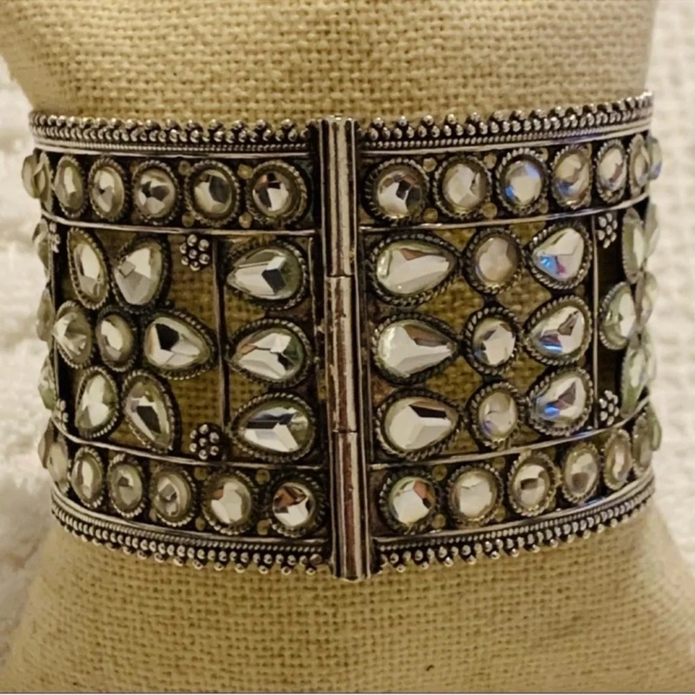 Vintage | Ring | Kundan Silver Bracelet | Ethnic | Festival | Boho | Whimsgoth